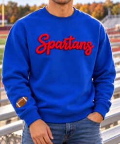 Chenille Yarn Embroidered Sweatshirt - folded flat lay