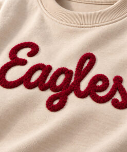 Chenille Yarn Embroidered Sweatshirt - size chart